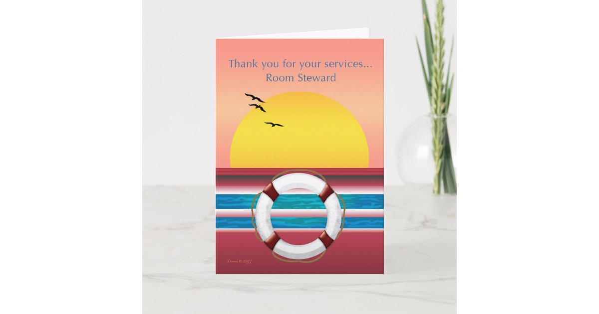 Room Steward Thank you Cruise Ship Zazzle