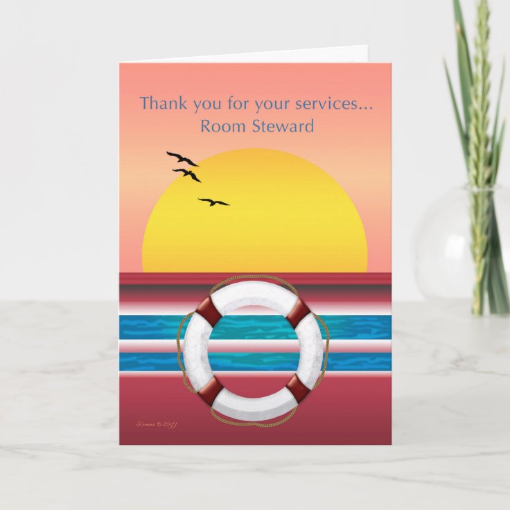 Room Steward - Thank you - Cruise Ship | Zazzle