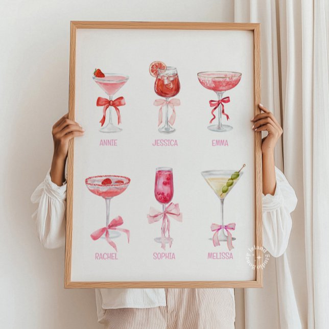 Roomate Cocktail Drinks Personalized College Dorm  Poster (Creator Uploaded)