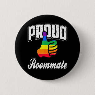 Roommate Gay Pride Button