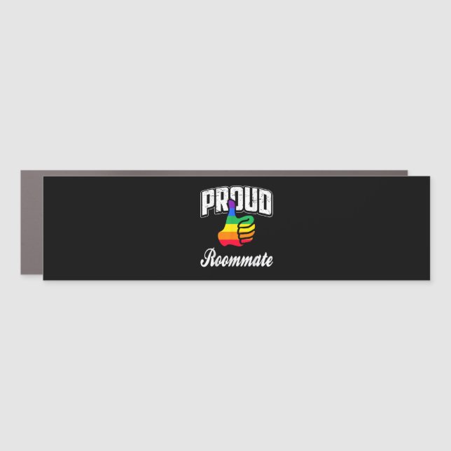  Roommate Gay Pride Car Magnet (Front)