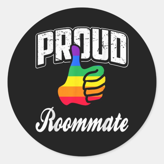  Roommate Gay Pride Classic Round Sticker (Front)