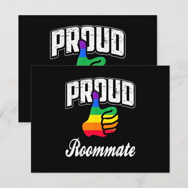  Roommate Gay Pride Invitation (Front/Back)