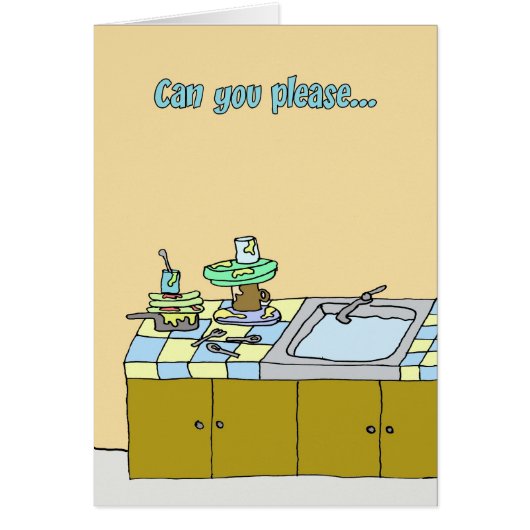 Roommate Needs To Help Around The House Cards (Front)