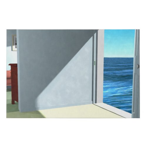 Rooms by the sea faux canvas print