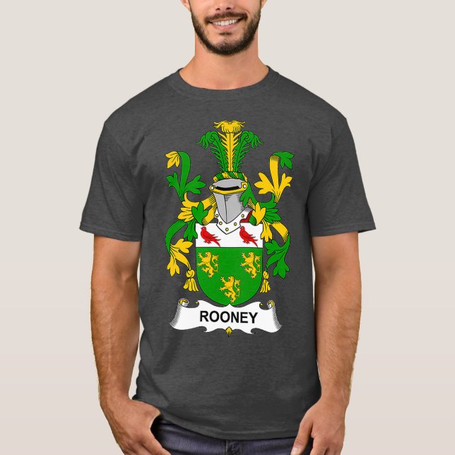 Rooney Coat of Arms  Family Crest T-Shirt (Front)