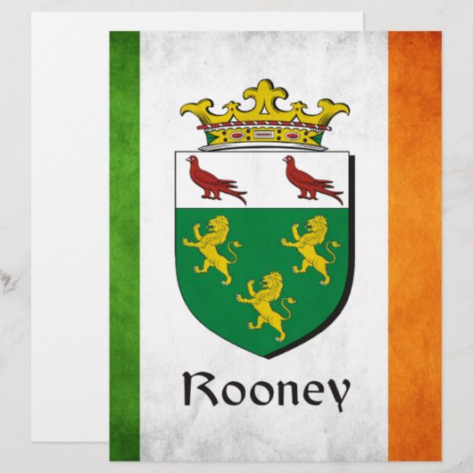 Rooney Irish Flag (Front/Back)