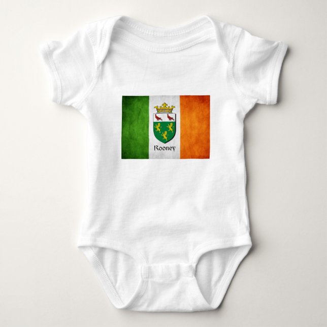 Rooney Irish Flag Baby Bodysuit (Front)