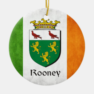 Rooney Irish Flag Ceramic Ornament