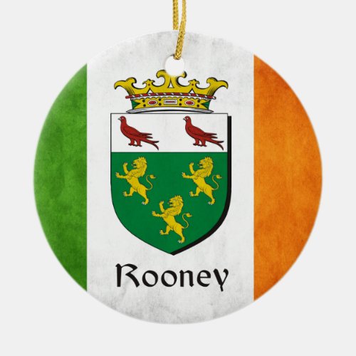 Rooney Irish Flag Ceramic Ornament