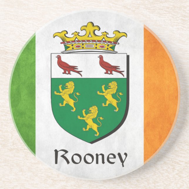 Rooney Irish Flag Coaster (Front)