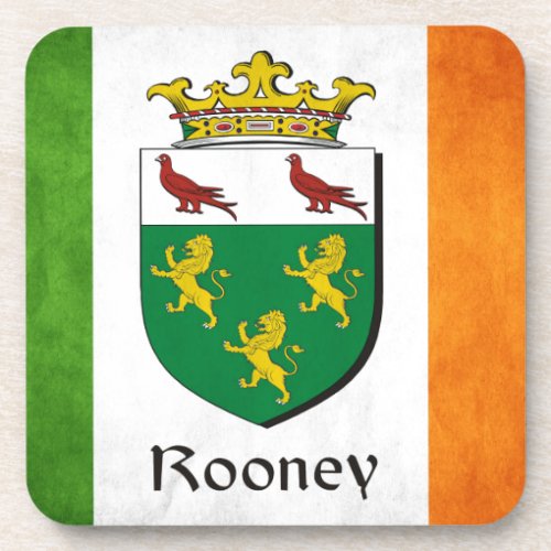 Rooney Irish Flag Drink Coaster