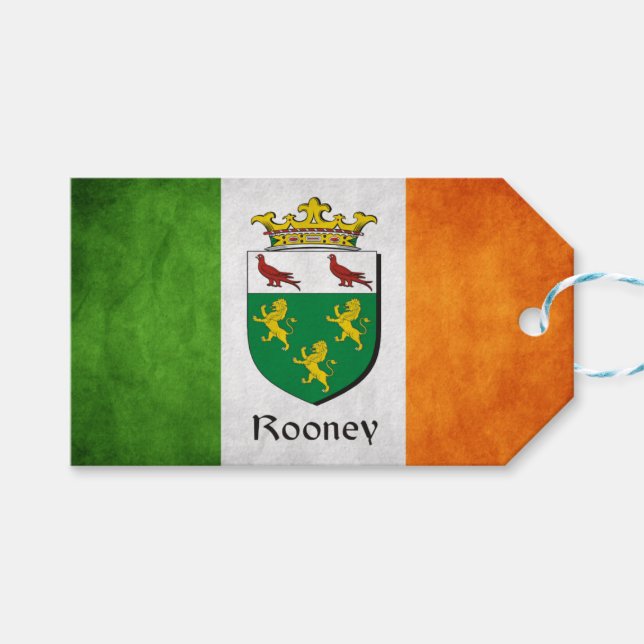 Rooney Irish Flag Gift Tags (Front (Horizontal))