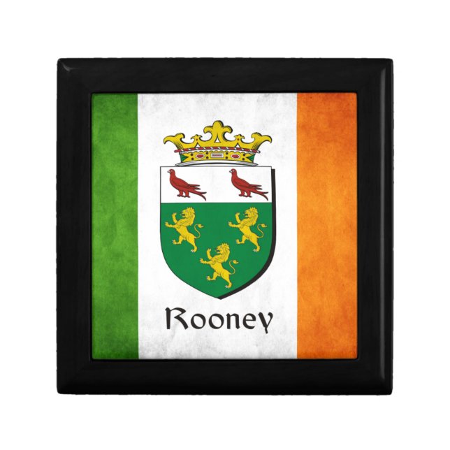 Rooney Irish Flag Keepsake Box (Front)