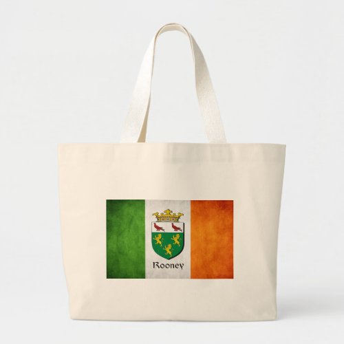 Rooney Irish Flag Large Tote Bag