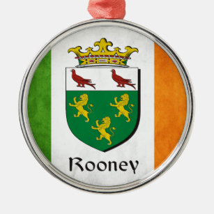 Rooney Irish Flag Metal Ornament