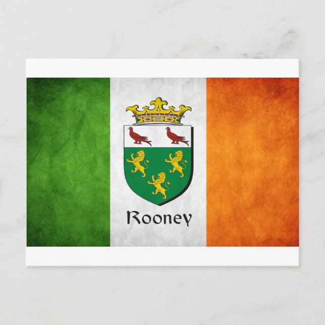 Rooney Irish Flag Postcard (Front)