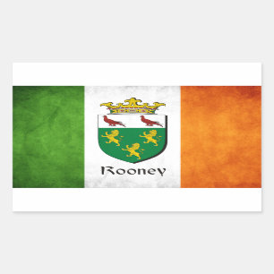Rooney Irish Flag Rectangular Sticker