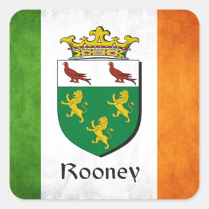 Rooney Irish Flag Square Sticker