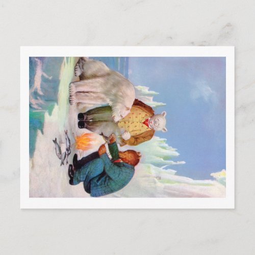 Roosevelt Bears Go Fishing In Alaska Postcard