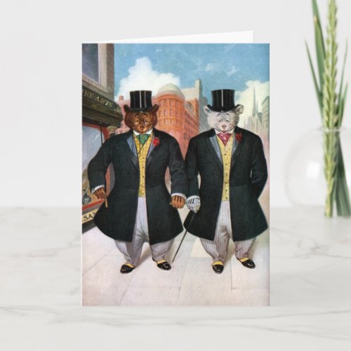 Roosevelt Bears On the Town In New York Card