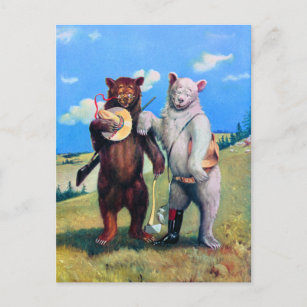 Roosevelt Bears Out in the American West Postcard