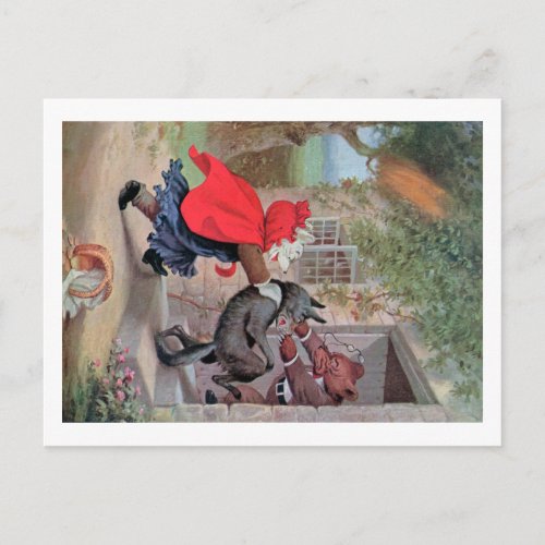 Roosevelt Bears Play Little Red Riding Hood Postcard