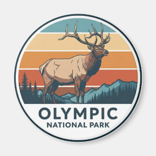 Roosevelt Elk Washington olympic national park Magnet