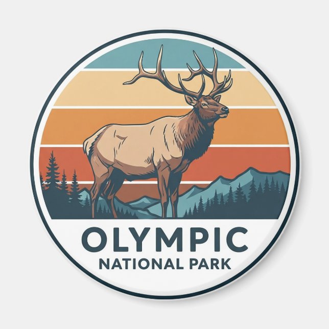 Roosevelt Elk Washington olympic national park Magnet (Front)