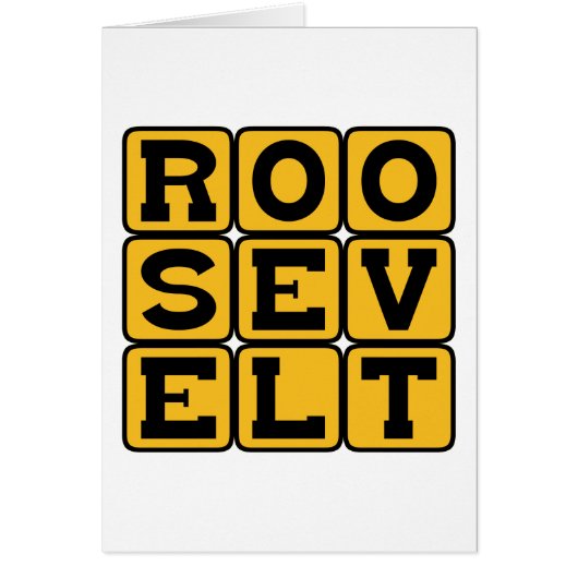 Roosevelt, Franklin or Theodore Cards (Front)