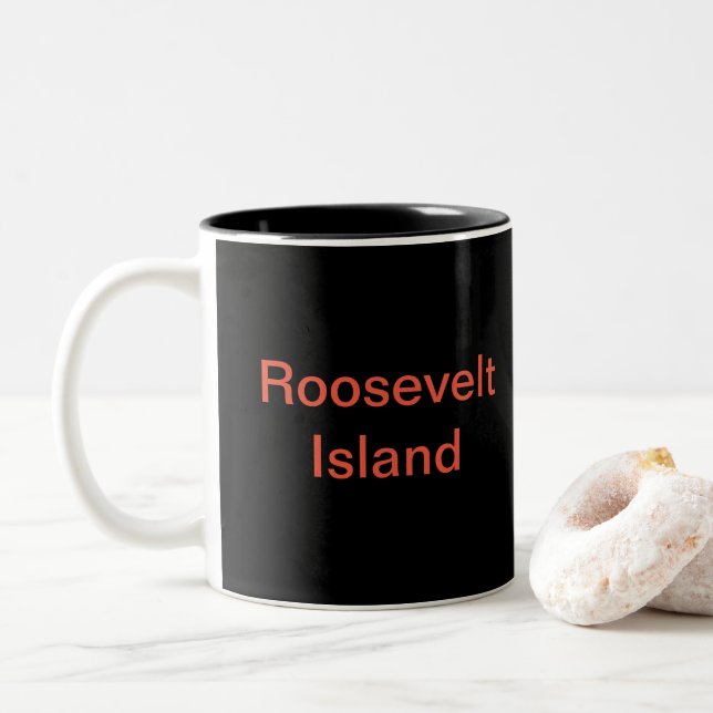 Roosevelt Island Red Mug (With Donut)