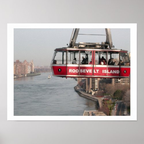 Roosevelt Island Tramway East River New York Poster