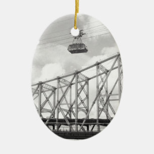 Roosevelt Island Tramway, NYC, Analog (film) photo Ceramic Ornament