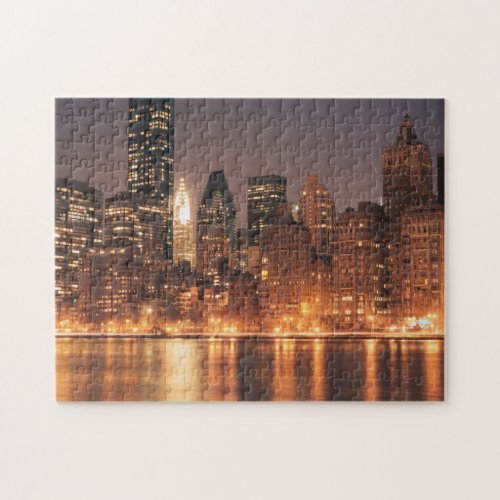 Roosevelt Island View of the New York City Skyline Jigsaw Puzzle