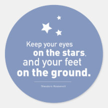 Roosevelt Quote Feet Star 20xstickers CUSTOM COLOR