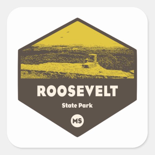 Roosevelt State Park Mississippi Square Sticker