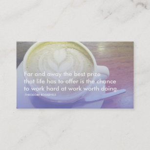 roosevelt success quote business card