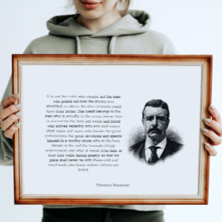 Roosevelt's Man in the Arena Horizontal Poster