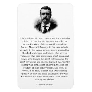 Roosevelt's Man in the Arena Magnet