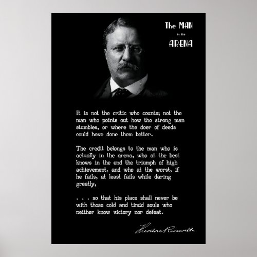 Roosevelts MAN in the ARENA Speech 2 Poster