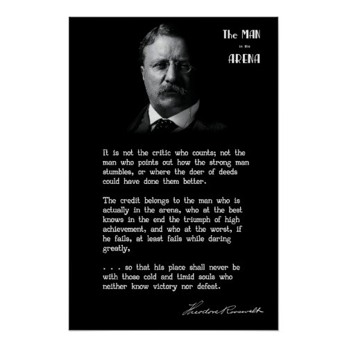 Roosevelts MAN in the ARENA Speech 2 Poster