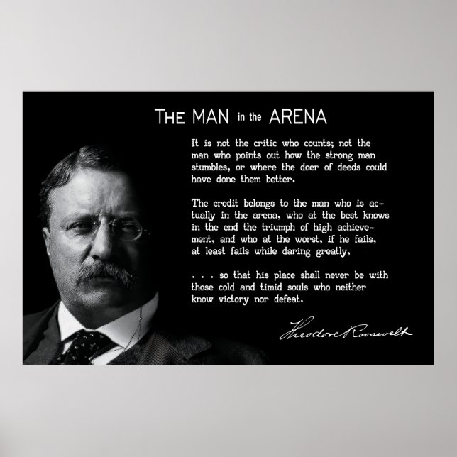 Roosevelt's MAN in the ARENA Speech Poster (Front)