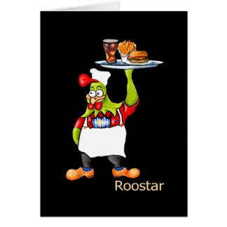 *Roostar bar's waiter* Cards