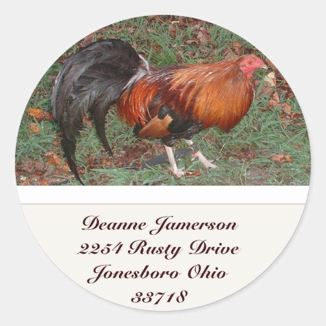 Rooster Address Stickers (Front)