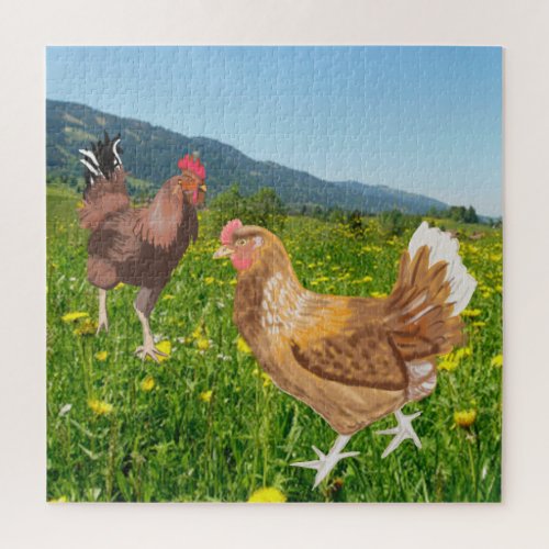 Rooster and Chicken 1  Jigsaw Puzzle
