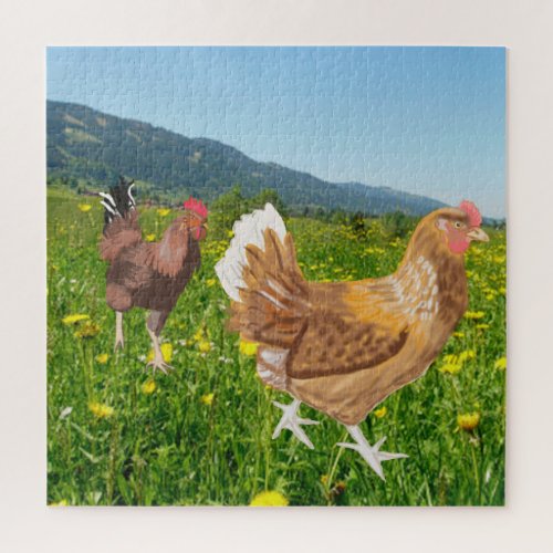 Rooster and Chicken 2  Jigsaw Puzzle