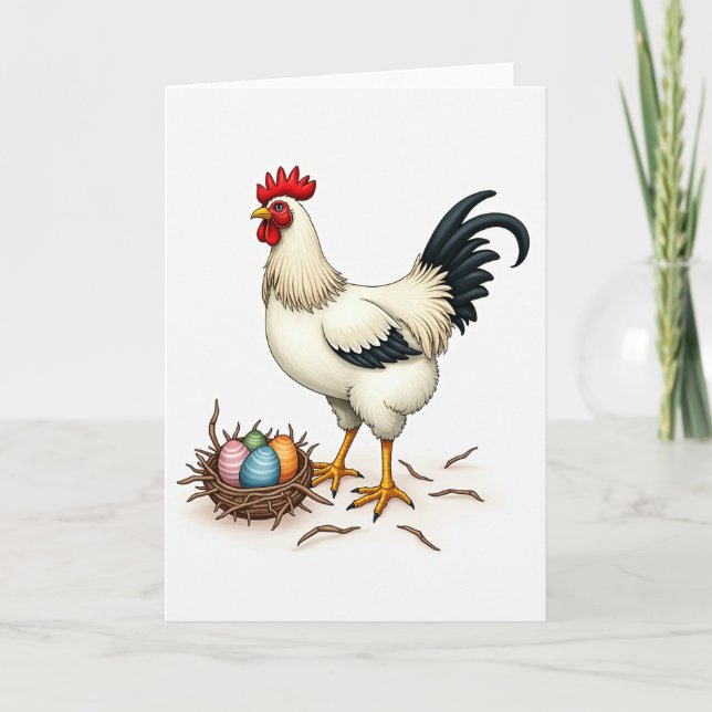 Rooster And Eggs Art Card (Front)