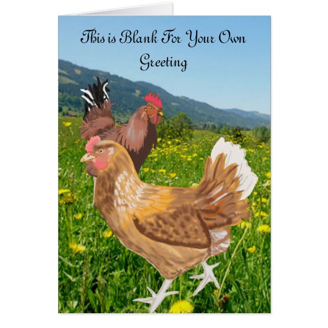 Rooster and Hen Cards (Front)