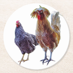 Rooster and Hen Coasters