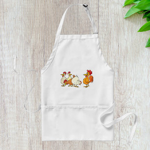 Rooster And Hens Adult Apron